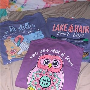 LOT OF 3 SIMPLY SOUTHERN SHORT SLEEVES